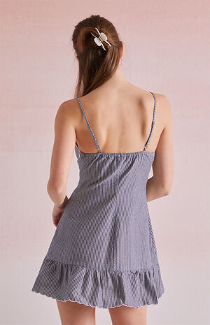 Gemma Striped Embroidered Mini Dress image number 6