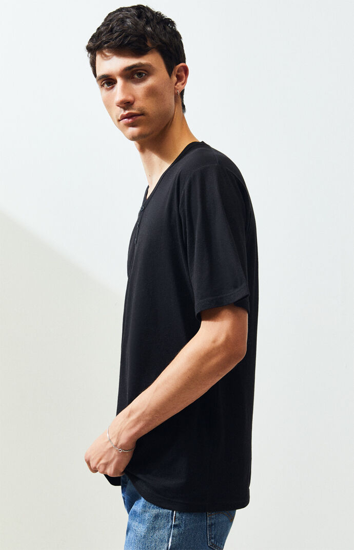 Black Henley T-Shirt