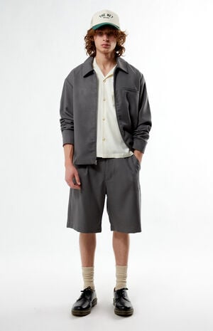 x PacSun Ceremony Pleated Baggy Shorts image number 5