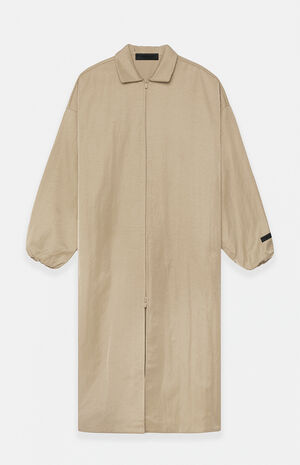 Desert Sand Textured Nylon Trench Coat image number 1