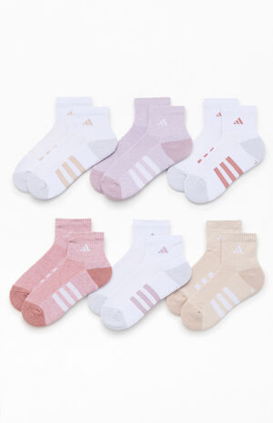 Kids 6 Pack Multicolor Cushioned Crew Socks image number 1