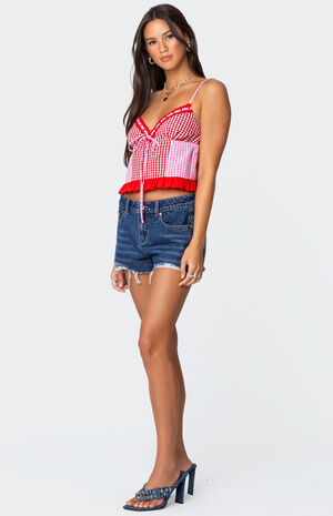 Joanne Mixed Gingham Tank Top image number 4