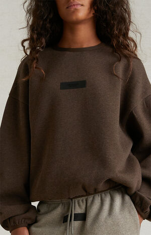 Essentials Heather Wood Crew Neck Sweatshirt image number 5