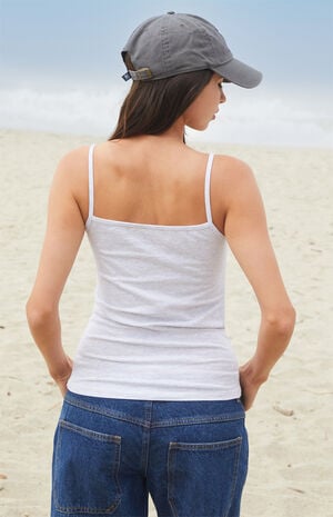 Silver Tiffany Henley Tank Top image number 4