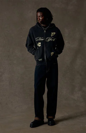 x Pacsun Butterfly Zip Up Hoodie image number 1