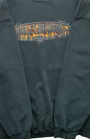 2000s Harley Davidson Green Crew Neck Sweatshirt image number 2