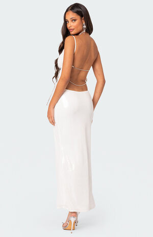 Nellie Sequin Open Back Maxi Dress image number 3
