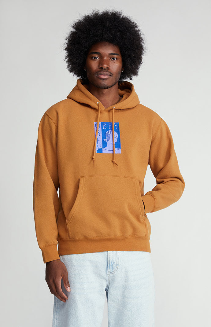 Obey hoodie orange sales