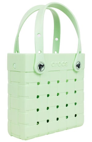 Mint Small Woven Crocssbody Tote Bag image number 2