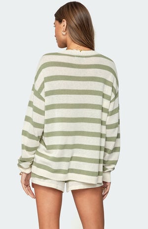 Amaris Oversized Striped Knit Sweater image number 3