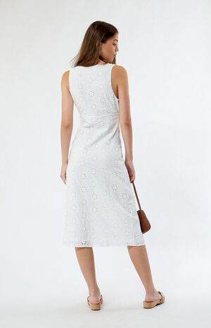 V-Neck Bias Cut Midi Dress image number 4