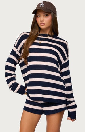 Amaris Oversized Striped Knit Sweater image number 1