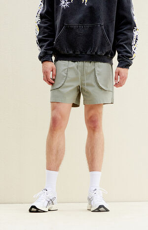 Olive Trey Volley Shorts image number 3