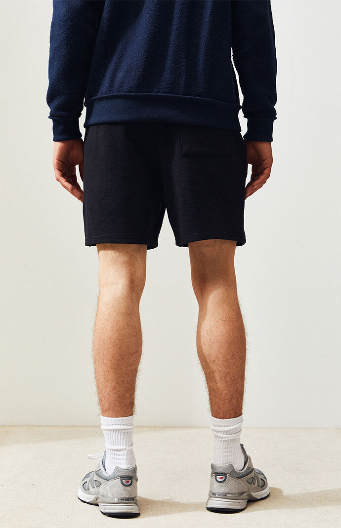 Black French Terry Active Shorts