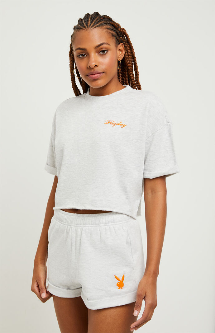 By PacSun Bunny Cropped Crew Neck Sweatshirt