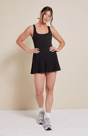 PAC WHISPER Active Pleated Drop V Waist Mini Dress image number 4