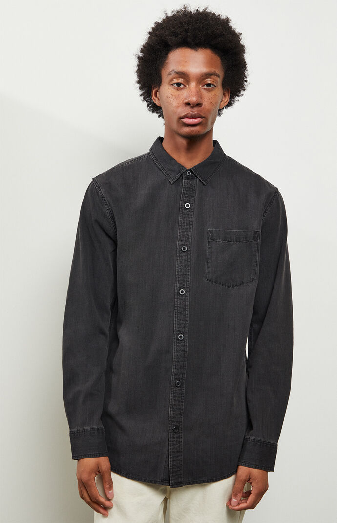 Black Denim Button Up Shirt