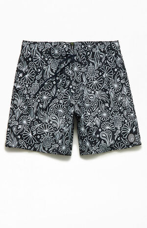 Eco Center Print 17" Swim Trunks image number 1