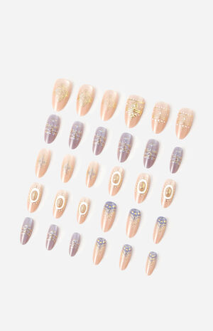 Golden Sun Almond Press-On Nails image number 3