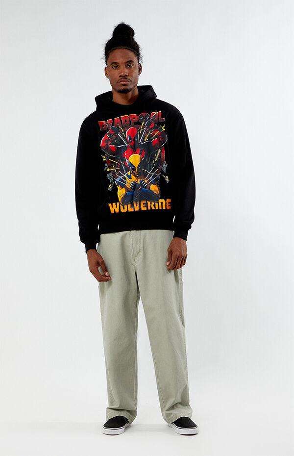 Sweat à Capuche Marvel Deadpool & Wolverine - Officiel, Coupe Classique, 100% Coton