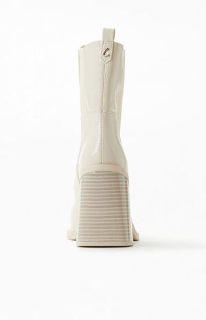 Women's Cream Lauren Boots image number 3