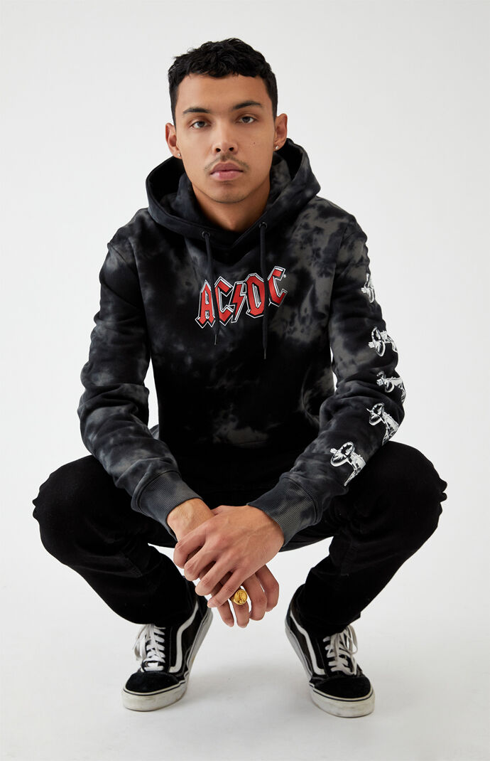 x AC/DX Tie-Dyed About To Rock Hoodie