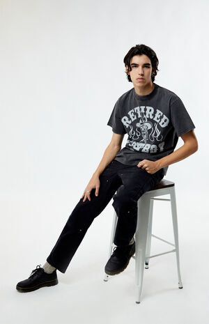 Retired Cowboy Vintage Oversized T-Shirt image number 4