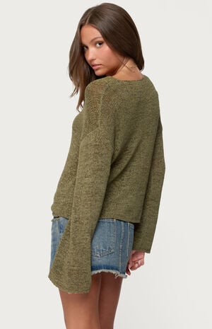 Drop Shoulder Light Knit Sweater image number 3