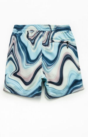 Marble Primary Elastic 17" Swim Trunks image number 2