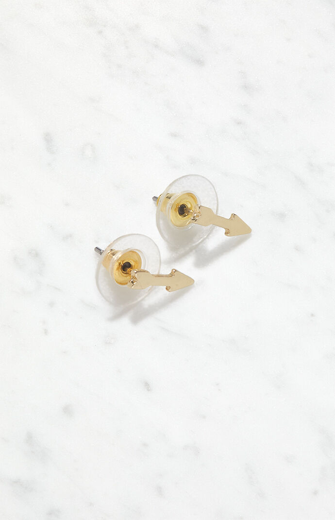 Positive Arrow Gold Earrings
