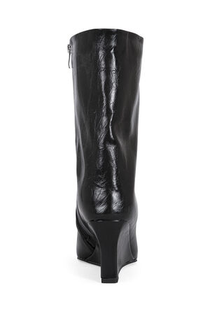 Women's Vinci Black Wedge Booties image number 3