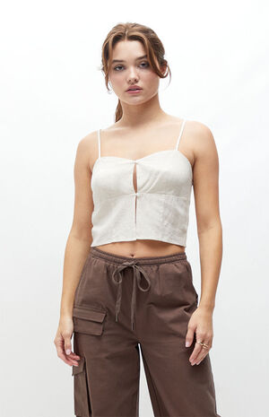 Double Tacked Split Cami Top image number 1