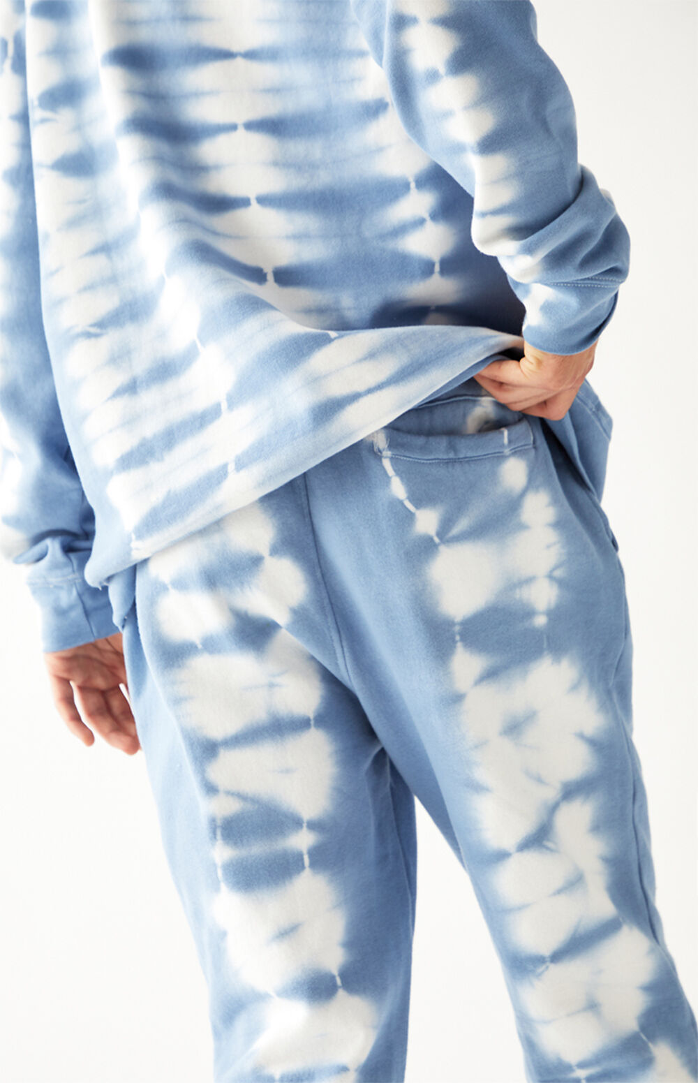 Personalized Neon Tie Dye Fleece Jogger Pants - Blue/Ocean