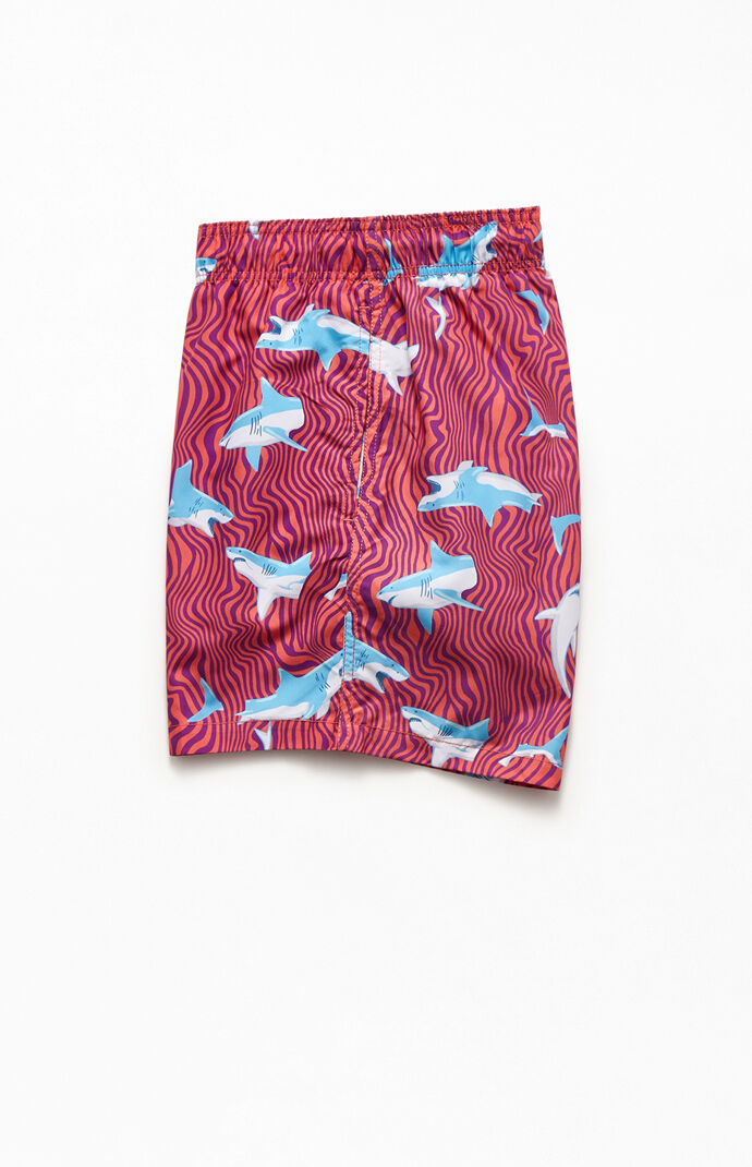 Wavy Sharks 17" Swim Trunks