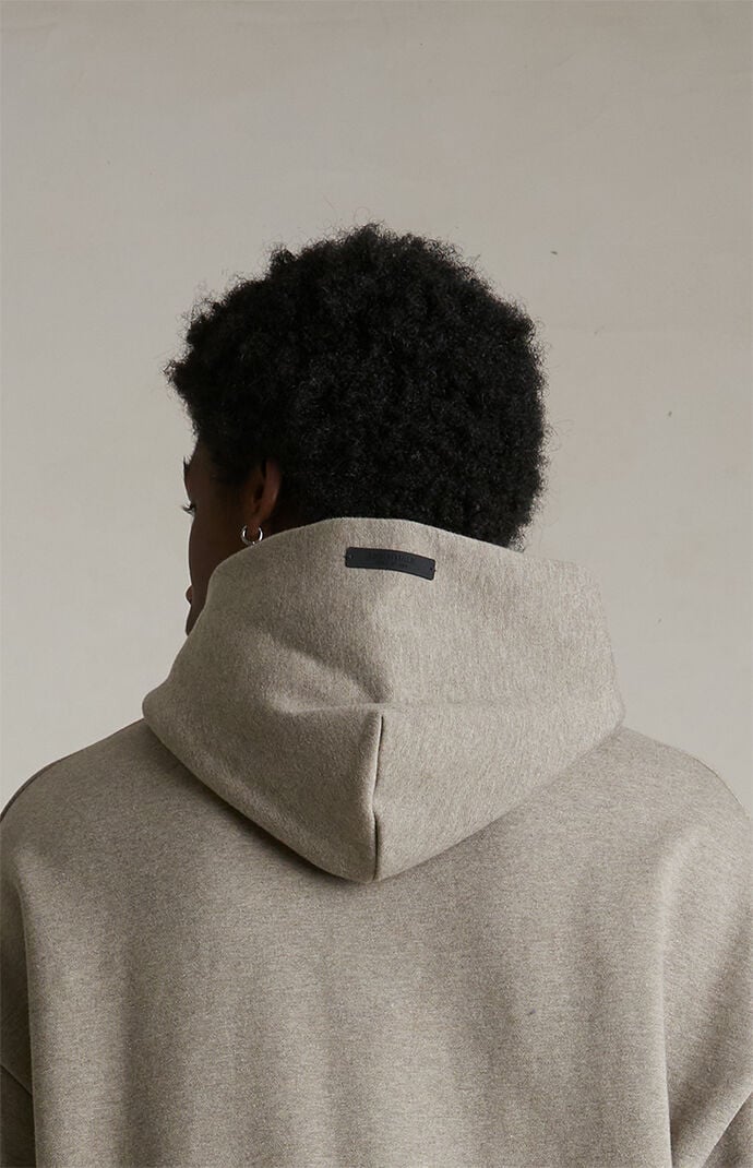 Fear of God Essentials Heather Grey Fleece Hoodie | PacSun