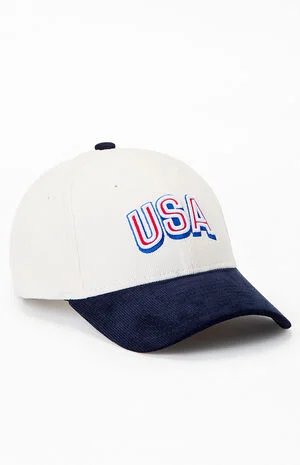 Two Tone USA Corduroy Dad Hat image number 1