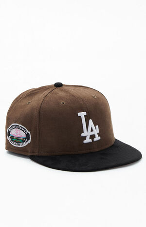 New Era x PS Reserve Pink Mocha Suede Dodgers 59Fifty Fitted Hat