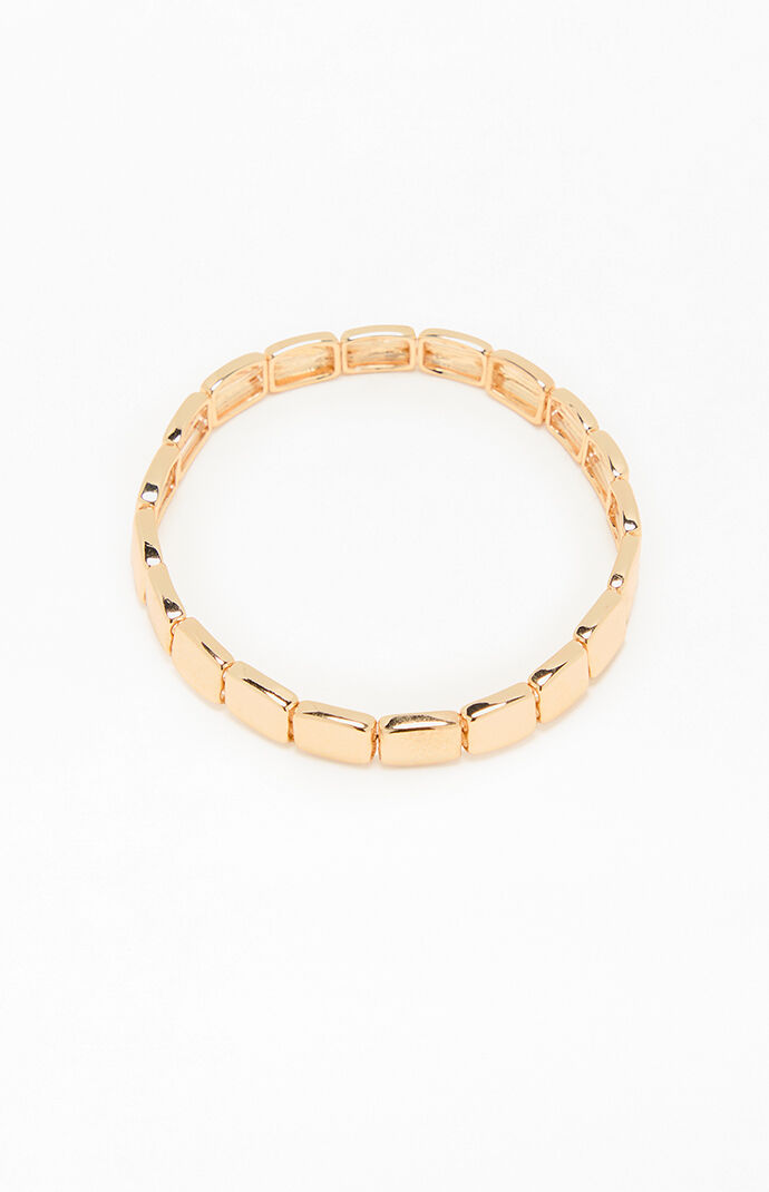 John Galt Gold Square Link Bracelet