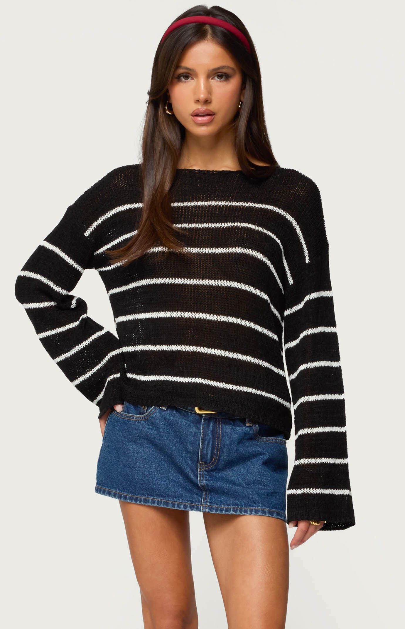 Edikted Drop Shoulder Light Knit Sweater