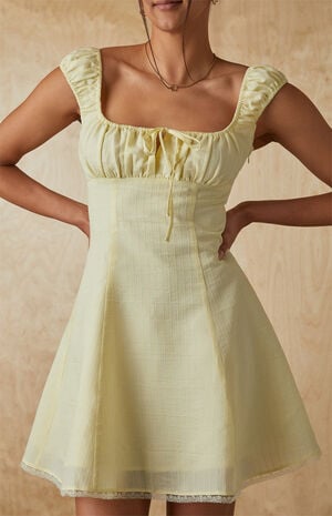 Maggie Tie Front Ruched Mini Dress image number 2