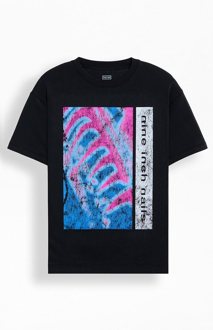 トップス 90s Nine Inch Nails Band Print Tee vintage 90s NINE INCH NAILS T-Shirt MEDIUM concert nin rock