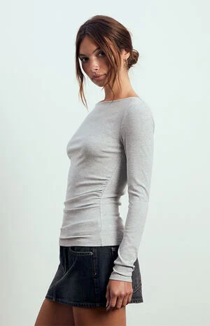 Chloe Ruched Long Sleeve Top image number 3