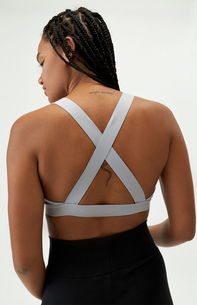 Gray Active Sports Bra