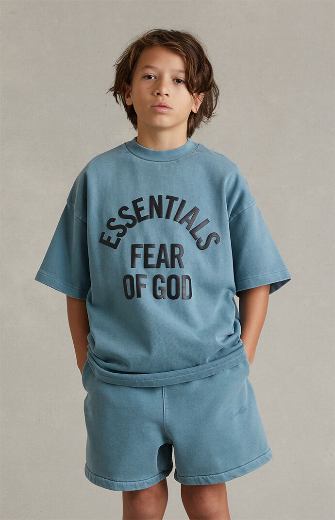 Fear of God ESSENTIALS Kids Faded Coastal Signature Classic Sweat Shorts