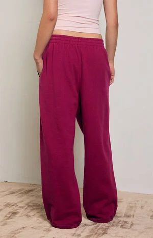 Berry Weekend Fleece Ultra Baggy Sweatpants image number 4