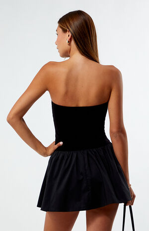 Strapless Drop Waist Mini Dress image number 3