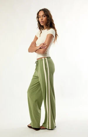 Wave Stamp Wide Leg Pants image number 1