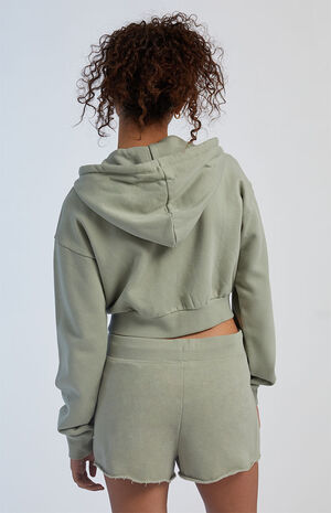Bamboo Full Zip Cropped Hoodie Bamboo Full Zip Cropped Hoodie image number 3