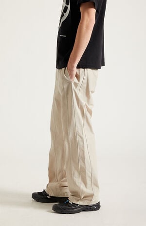 Gray Baggy Track Pants image number 3
