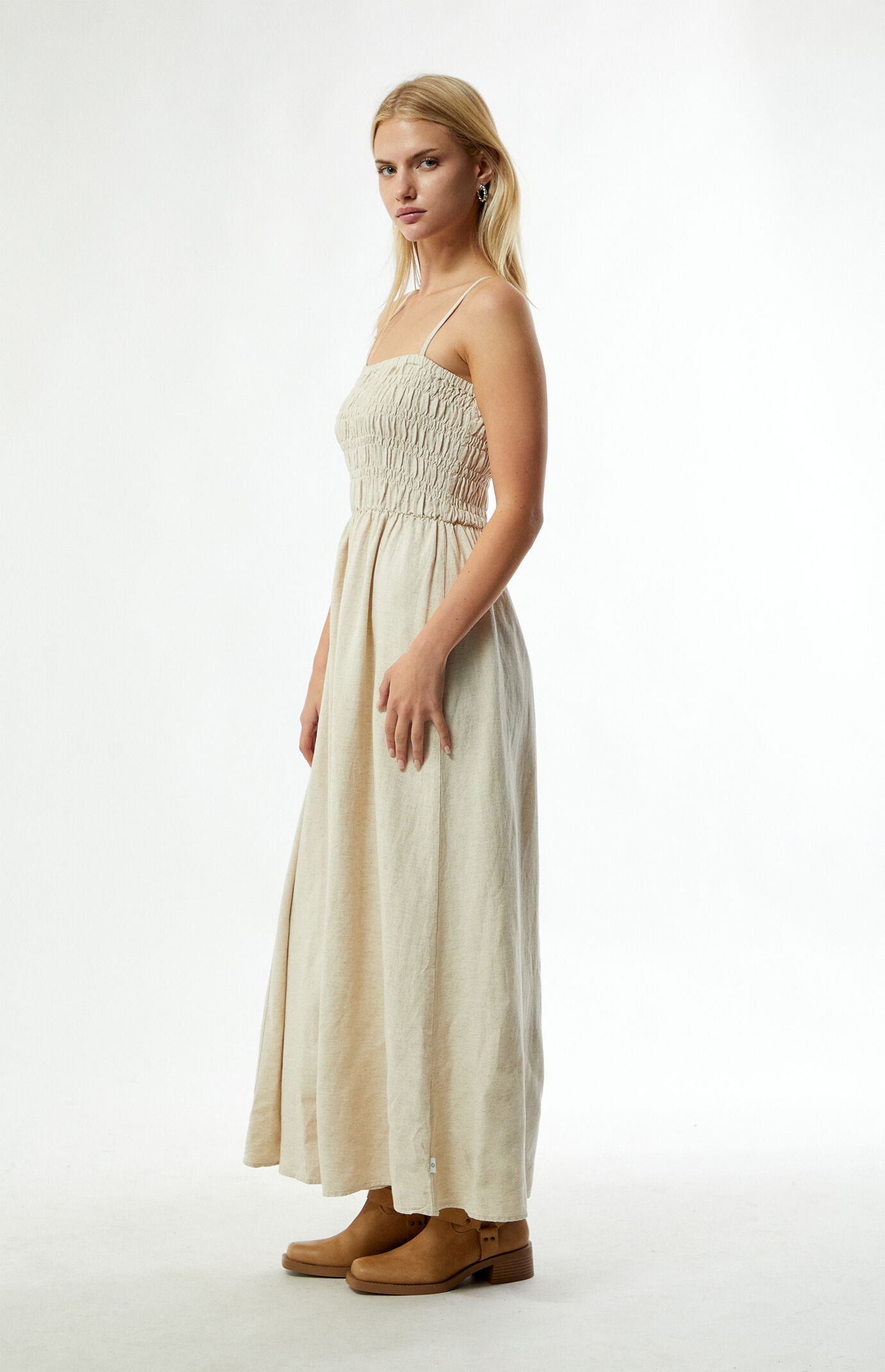 Rhythm Classic Shirred Midi Dress